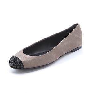 Giuseppe Zanotti Black Crystal Embellished Flats